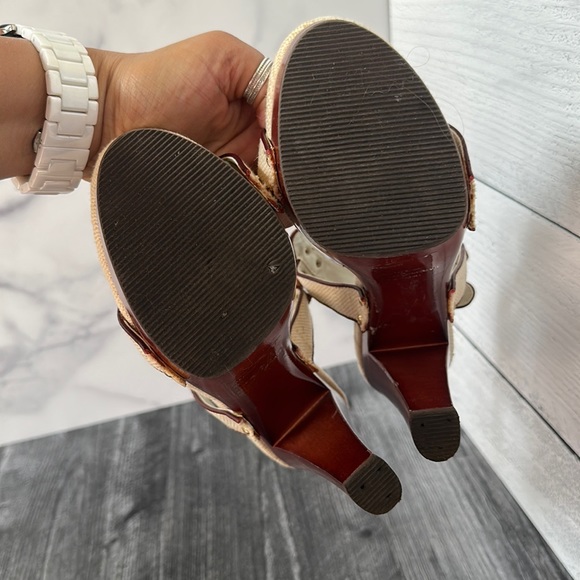 Steve Madden canvas platform sandals size 5M - Picture 4 of 5